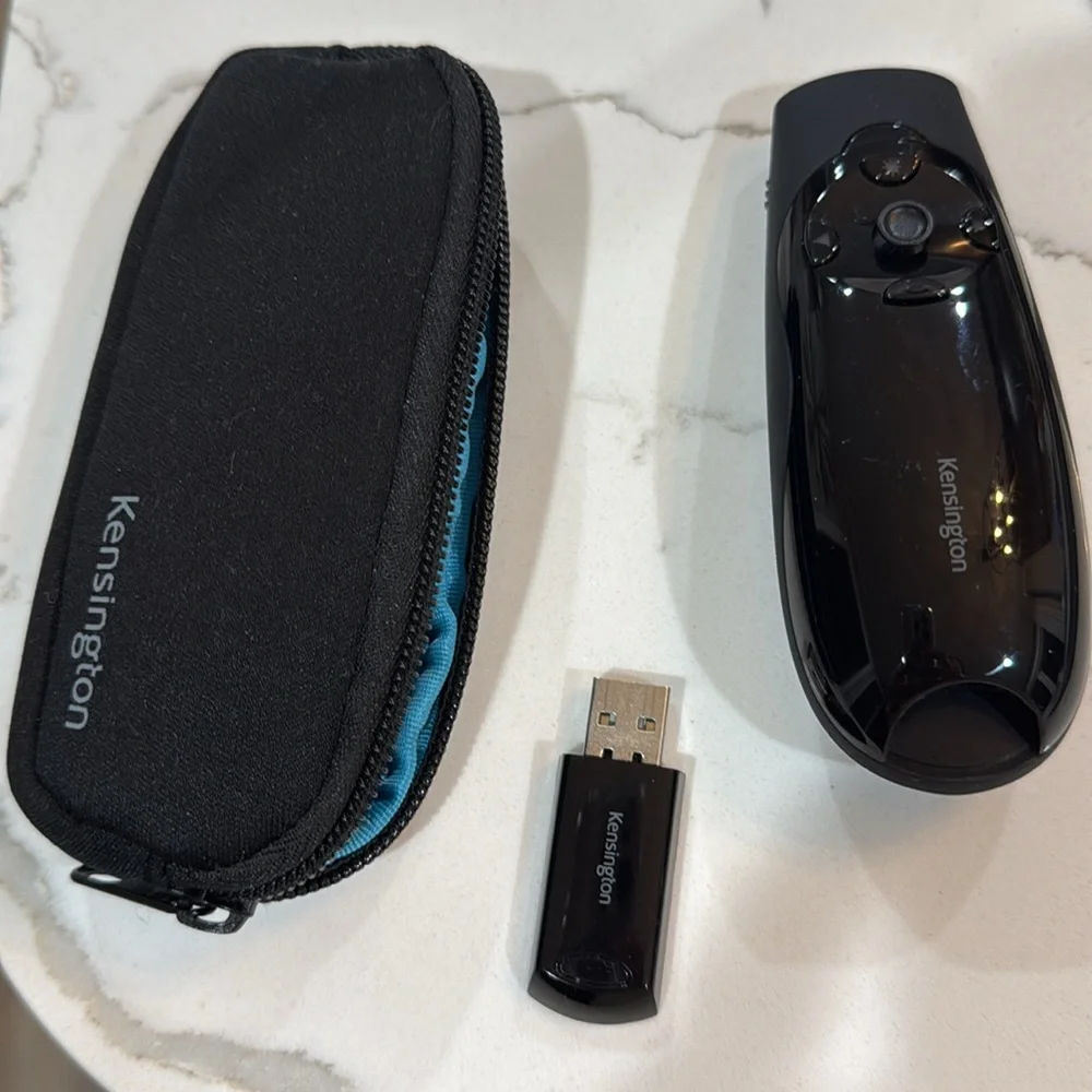 Kensington Expert Wireless Presenter with Green Laser Pointer and Cursor Control